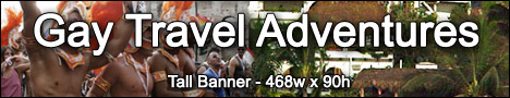 Global Gayz Tall Banner Footer Ad - 468 wide x 90 high